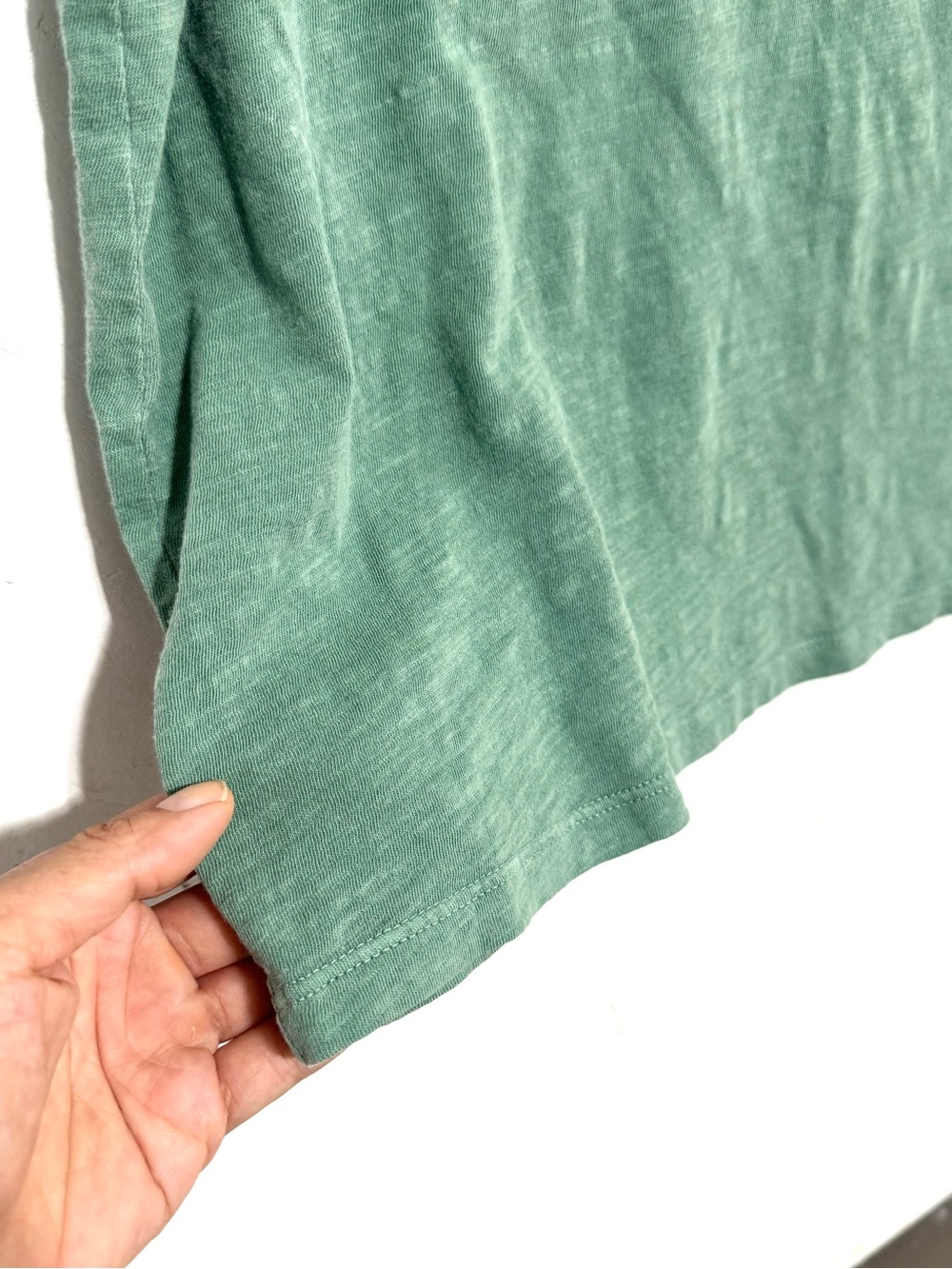 Old Navy EveryWear 100% Cotton Slub Tee Green Women’s L - Picture 4 of 8